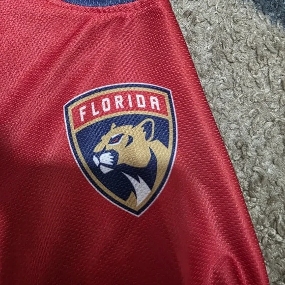 Miami Marlins Promotional Florida Panthers Hockey Jersey MLB NHL Youth Size XL - Picture 6 of 9